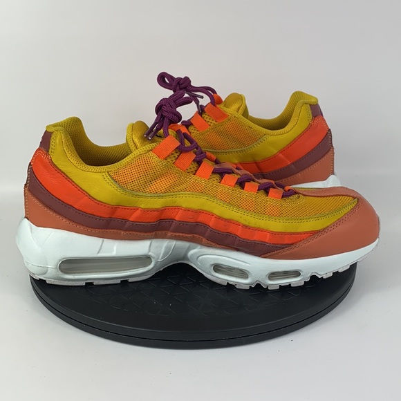 Nike Air Max 95 ‘Nike By You’ Yellow/Orange/White CW2188-991 Men’s Size 10.5 - Picture 10 of 12